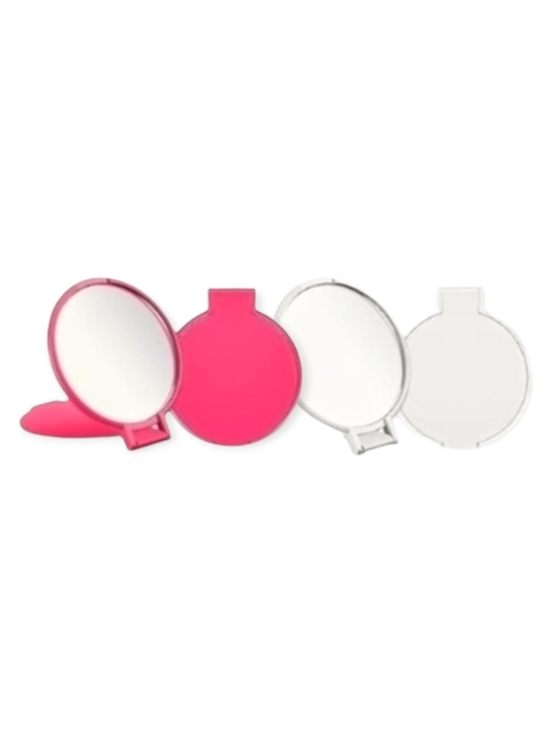 Other - Compact Round Travel Mirrors - Pink and White Set